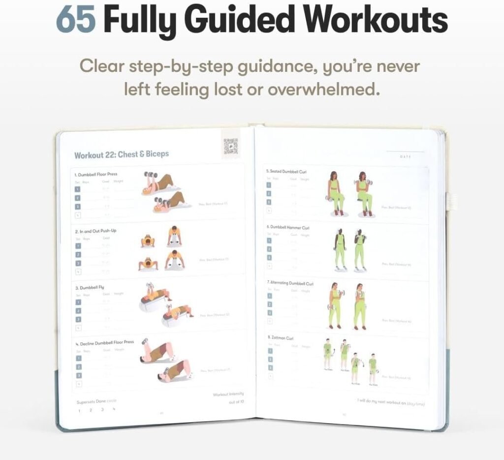 The Dumbbell Home Workout Journal. 13-Week Program. Fitness Planner,Fitness Journal,Workout Notebook.
