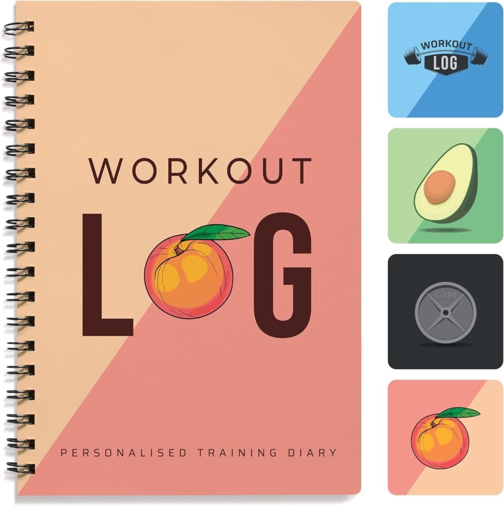 Workout Planner for Daily Fitness Tracking  Goals Setting (A5 Size, 6” x 8”, Peachy Pink), Men  Women Personal Home  Gym Training Diary, Log Book Journal for Weight Loss by Workout Log Gym