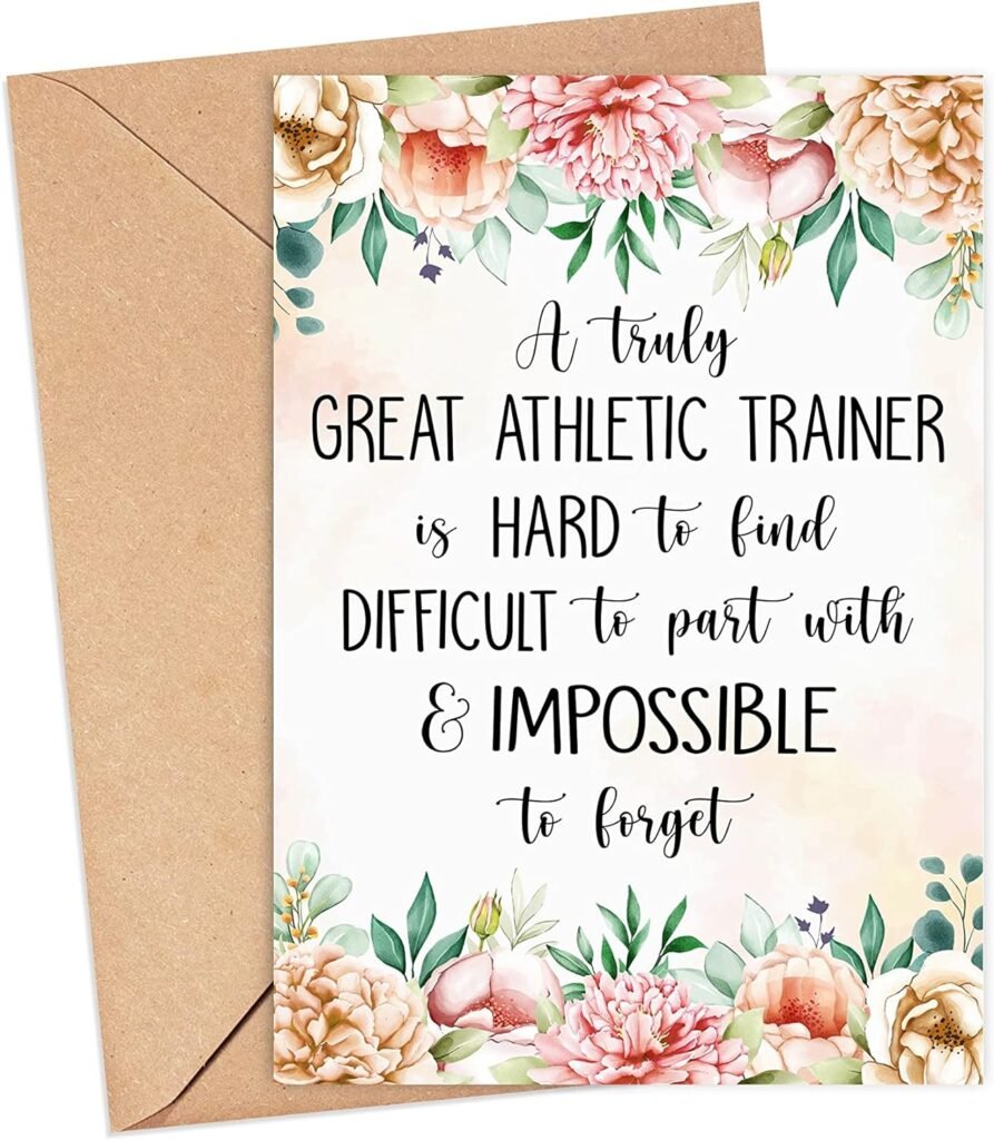 Athletic Trainer Card - Athletic Trainer Leaving Card - A Truly Great Athletic Trainer Is Hard To Find - Farewell Card - Appreciation Card - Retirement Card