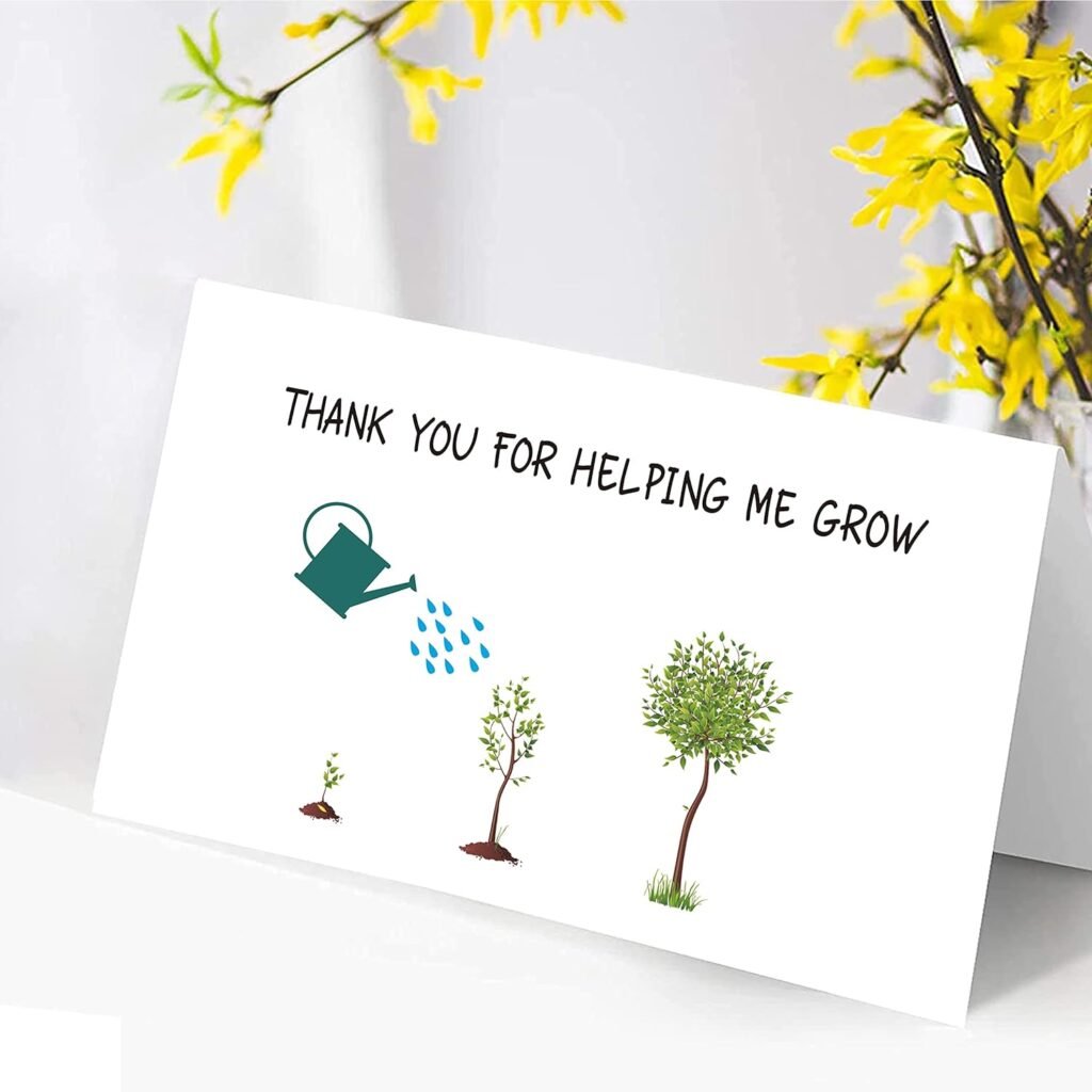 Thank You for Helping Me Grow Card, Appreciate Card for Teacher Mom or Dad, End Of The Year Teacher Appreciation…